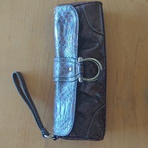 Like New Snakeskin Embossed Wristlet